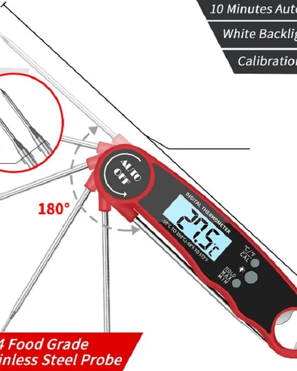 Digital Kitchen Food Digital Thermometer For Meat Water Milk Cooking Grilling Outdoor BBQ Waterproof Instant Read