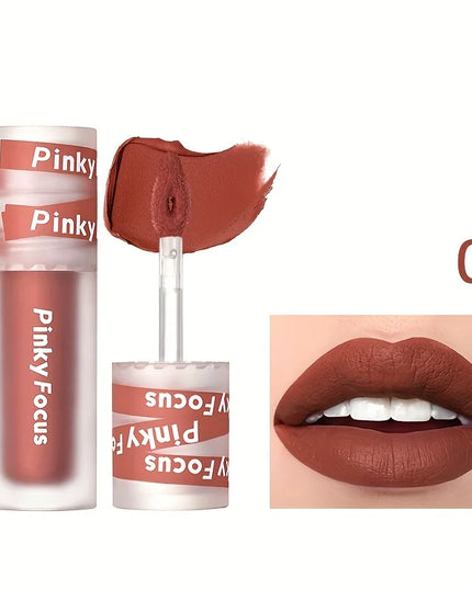 Matte Lip Gloss - Smudge-resistant, non-stick cup waterproof and sweatproof, long-lasting matte silky velvet lip gloss