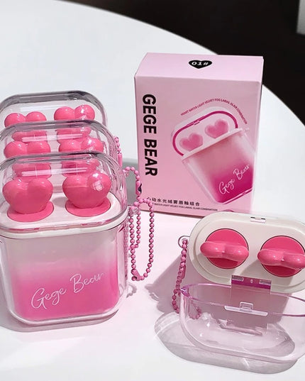 Rose Pink Liquid Lipstick Mirror Water Lip Gloss Matte Velvet Lip Glaze Combination Long Lasting Lip Tint Cosmetic Kits Lipgloss