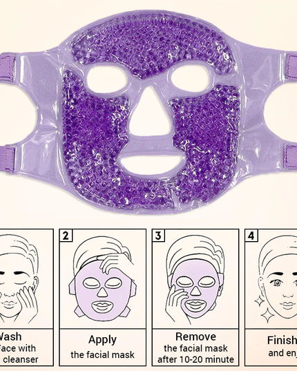 Ice Hot Cold Eye Mask Facial Mask Hot Cold Compress Pack Gel Beads Cold Ice Pack Face Eye Mask Compress Sleeping SPA Beauty Care