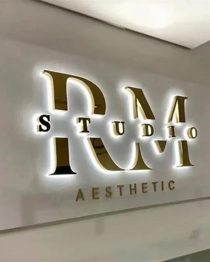 Custom Metal illuminated Backlit Signs 3D Letters For Business Logo Salon Storefront Reception Office Outdoor Decor Dropshipping