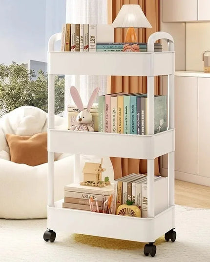 Household Multi-layer Small Cart Storage Rack Floor To Floor Kitchen Bedroom Bathroom Storage Rack Storage Rack With Wheels