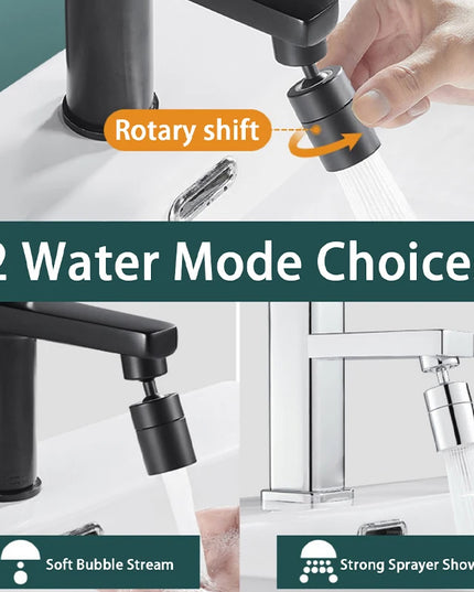 360°Universal Kitchen Faucet Anti-splash Aerator Bathroom Tap Rotatable Faucet 2 Mode Tap Nozzle Bubbler Kitchen Sink Faucet
