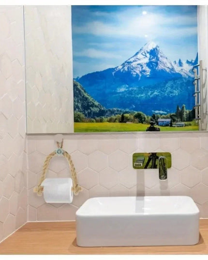 1PC Mediterranean Style Hand-woven Paper Roll Holder Bathroom No-punch Toilet Paper Holder Living Room Paper Roll Storage Shelf