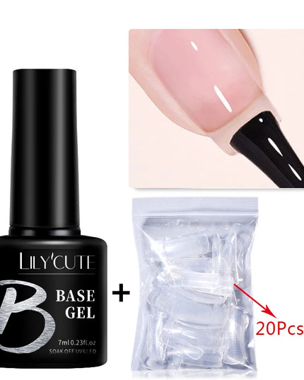 LILYCUTE 15ML Quick Extension Gel Nail Polish Nude Milk White Color Finger Prolong Acrylic Crystal Construction Hard Gel Varnish
