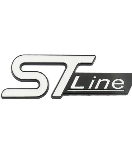 For FORD ST LINE Logo Front Grill Emblem Badge Car Rear Trunk Sticker Decals Focus Kuga Fiesta Mondeo ESCAPE Ecoboost