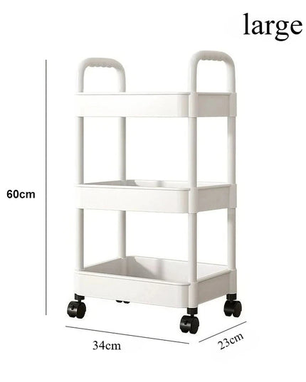 Household Multi-layer Small Cart Storage Rack Floor To Floor Kitchen Bedroom Bathroom Storage Rack Storage Rack With Wheels
