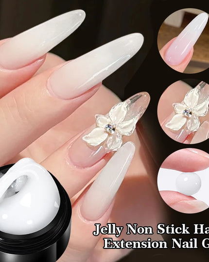 BORN PRETTY 15ml Clear Non Stick Hand Extension Gel 3D Shaping Sculpting Carving Nail Art Solid Hard Gel for Fake Nail