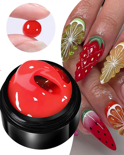 BORN PRETTY 15ml Clear Non Stick Hand Extension Gel 3D Shaping Sculpting Carving Nail Art Solid Hard Gel for Fake Nail