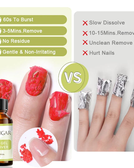 UR SUGAR 50ML 50ml Nail Gel Remover 3-5 Mins Fast Remover Magic Nail Gel Polish Soak Off UV LED Nail Art Base Gel Top Coat Manic