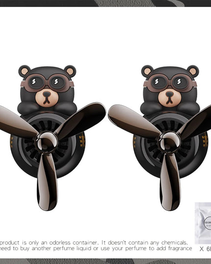 DIY aroma odorless car accessories interor decorations inside ornament plane pilot bear car air fresheners vent clip men cartoon