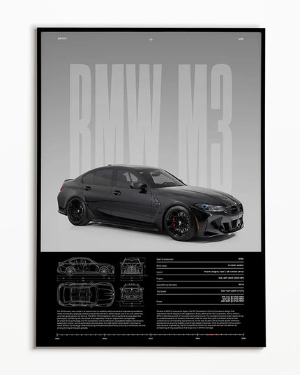 Black & White Famous Cars Posters Classic Car Photography Print Man Cave Canvas Painting Wall Art Pictures for Home Decoration