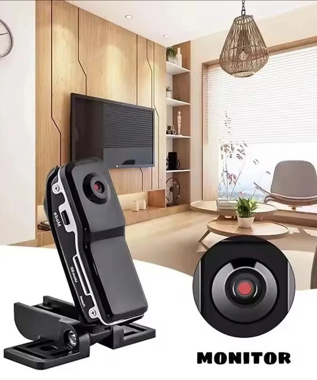 Portable Mini HD DV Camera Body Camcorder Mount Video Recorder Nanny Security Cam Sports DVR Webcam for Home Office Security