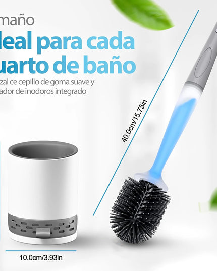 Refillable Silicone Toilet Brush Wall Mount Toilet Bowl Cleaning Brush Set for Corner Cleaning Tools Bathroom Accessories