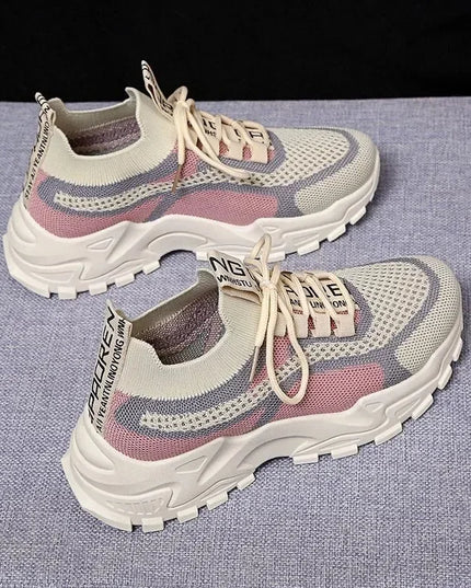 2025 Spring New Ultra-light Running Shoes Sports Women's Shoes Mesh Non-slip Breathable Soft-soled Lightweight Casual Shoes