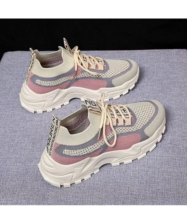 2025 Spring New Ultra-light Running Shoes Sports Women's Shoes Mesh Non-slip Breathable Soft-soled Lightweight Casual Shoes