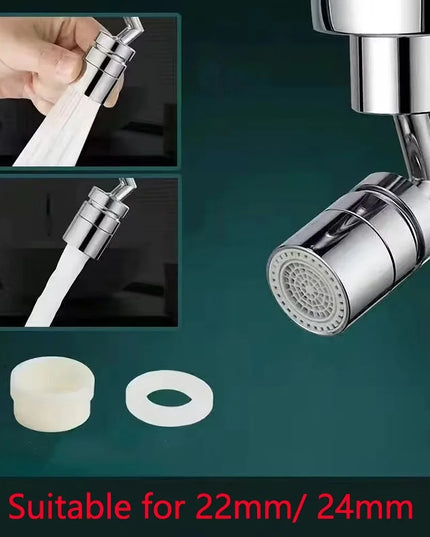 720° Rotatable Universal Kitchen Faucet Anti-Splash Aerator Bathroom Tap Head Wash Basin Tap Extender 2 Water Flow Mode Adapter