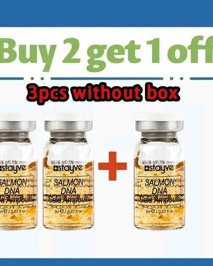 Stayve 8ml Salmon DNA Golden Ampoule Serum Kit Natural Ingredients, Moisturizing, Tender, Lifting, Firming Facial Care Skin