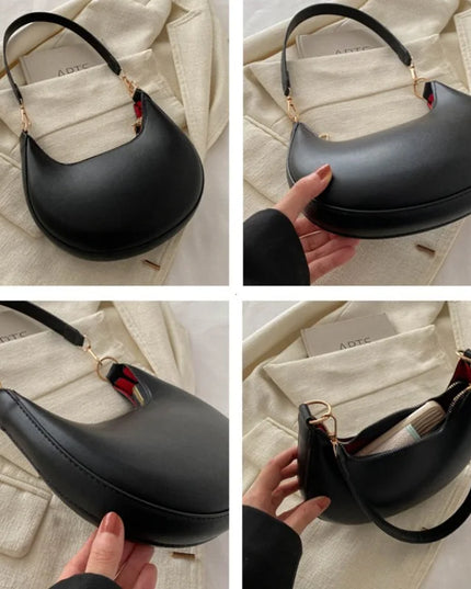 New Fashionable High-end Moon-shaped Baseball Bag Showing Luxury Women's Single Shoulder Bag Elegant lady Handbags bolso mujer