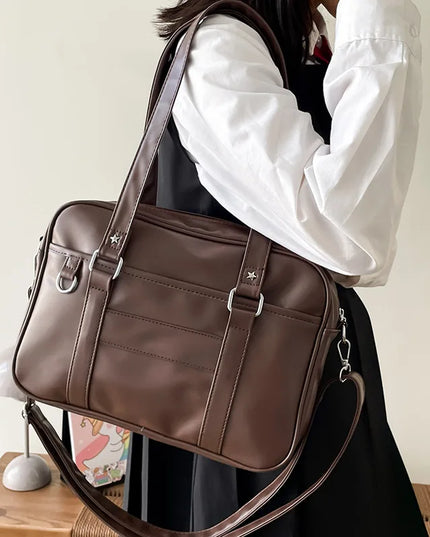 Japanese Style JK Bag Women High School Student Uniform Bag PU Leather Shoulder Bag Women Simple Handbags Crossbody Bags Itabag