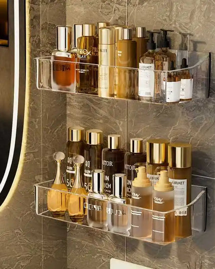 Cosmetics Storage Rack Punched Bathroom Storage Rack Wall-mounted Toilet-free Storage Box in Front of The Sink