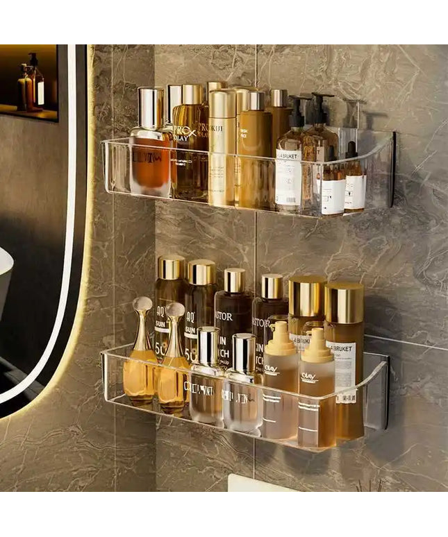 Cosmetics Storage Rack Punched Bathroom Storage Rack Wall-mounted Toilet-free Storage Box in Front of The Sink
