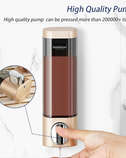 Wall Mounted Shampoo and Conditioner Dispenser, Shower Dispenser, 1 Chamber No Drill