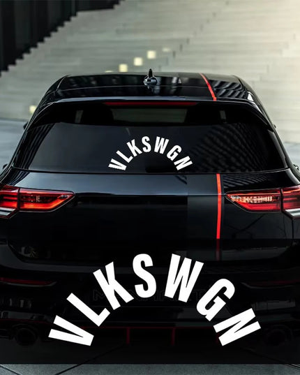 VLKSWGN Rear Wiper Window Car Stickers Vinyl Text Style Decorative Decals Car Styling for Truck Motorbike Helmet Decoration
