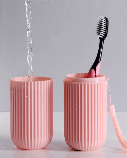 Travel Portable Toothbrush Cup Bathroom Toothpaste Holder Storage Case Box Organizer Travel Toiletries Storage Cup New Creative