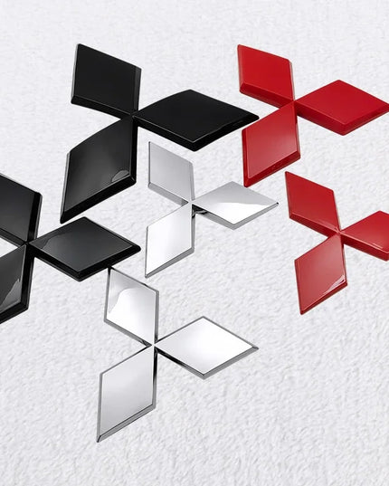 ABS Car Front Grill Emblem Rear Trunk Badge Sticker for Mitsubishi Outlander Ralliart Lancer ASX Pajero Delica EVO Colt Triton