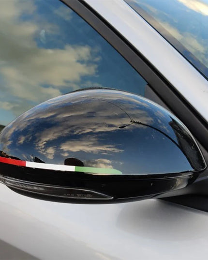 2X Car Rearview Mirror Sticker For Alfa Romeo Sportiva Giulia Giulietta 159 156 MITO Stelvio Fiat 500 Abarth 595 695 Punto TIPO