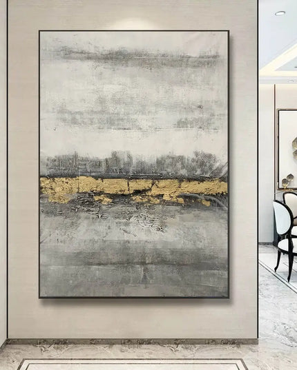Abstract Texture Oil Painting On Canvas Minimalist Art Large Wall Art Gold Wall Decor Handmade Painting Living Room Decor Gift