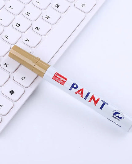 Car Paint Pen Waterproof Car Wheel Tire Oily Painting Mark Pen Auto Rubber Tyre Tread CD Metal Permanent Paint Marker