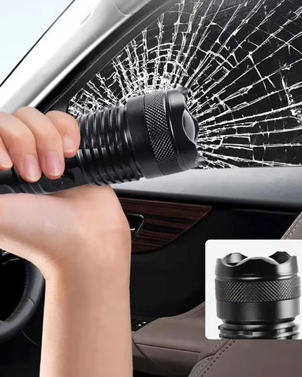 High Power Strong Light Long Range LED Flashlight USB Rechargeable Defense Flashlight Outdoor Telescopic Zoom Super Bright Torch