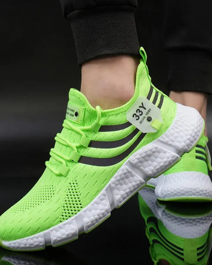 Men Casual Sport Shoes Breathable Lightweight Sneakers Outdoor Mesh Black Running Shoes Athletic Jogging Tenis Walking Shoes