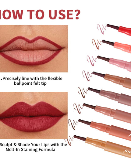8 Colors Lip Lingerie Long Lasting Waterproof Lip Liner Stain Transfer Proof Smudge Resistant Color No Bleed Formula  Cosmetics