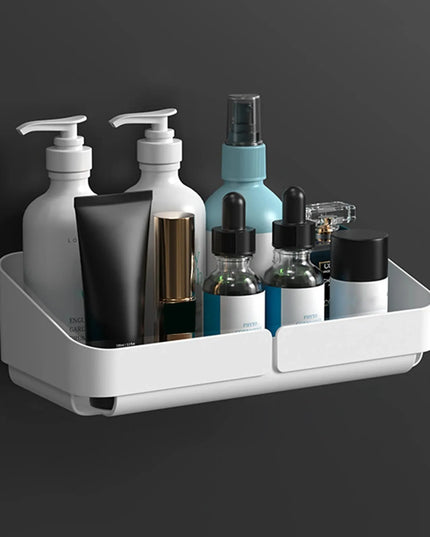 Bathroom  Kitchen Convenience Rack Shelf Makeup Storage Organizer Cosmetics Shampoo Rack Shower Shelf Wall Spice No Drilling