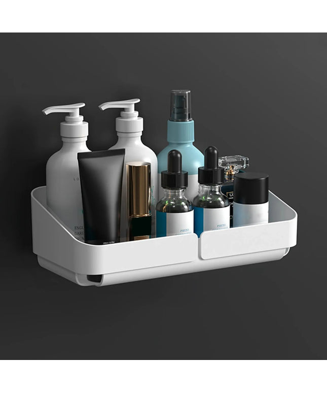 Bathroom  Kitchen Convenience Rack Shelf Makeup Storage Organizer Cosmetics Shampoo Rack Shower Shelf Wall Spice No Drilling