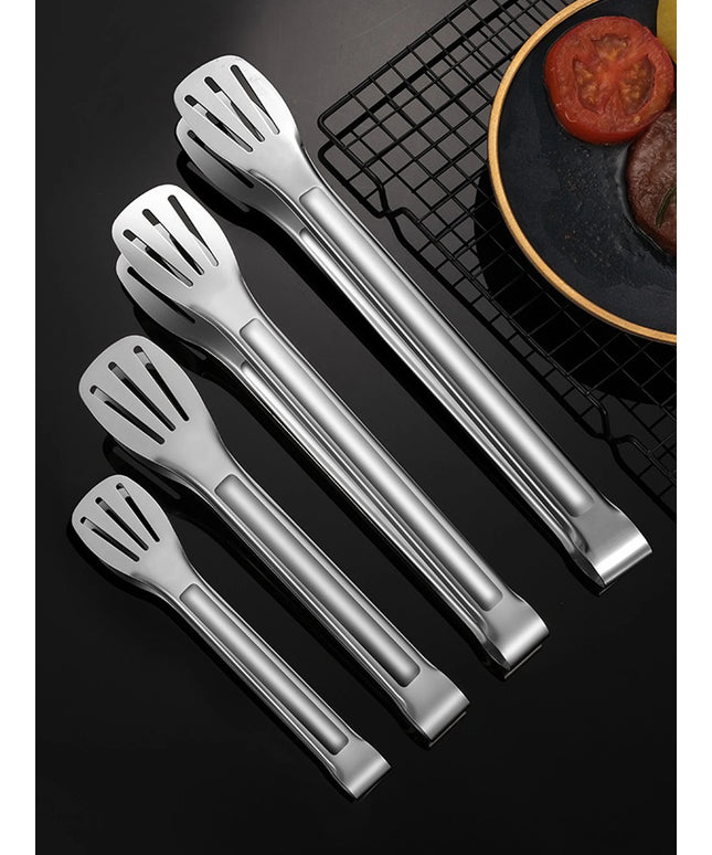 Stainless Steel Food Tongs Barbecue Tongs Meat Salad Steak Food Serving Clip Tweezers Long BBQ Cooking Tongs Kitchen Utensils