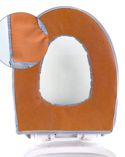 Bathroom Toilet Seat Cover Soft Winter Warm Plush Cushion O-shaped Washable Toilet Lid Cushion Household Supplies 37cm×44cm