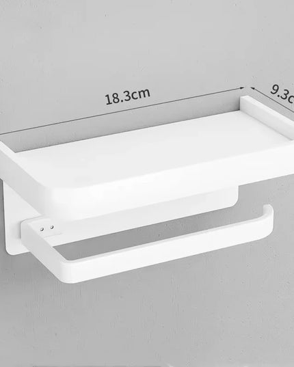 Aluminum Alloy Toilet Paper Holder Wall Mount WC Storage Organizer Roll Paper Phone Shelf Holder Bathroom Accessories