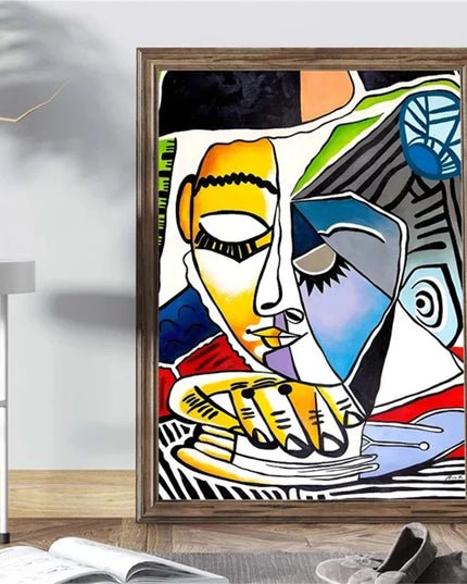 Artist Pablo Picasso Classic Art Canvas Paintings Prints Poster Cubist Style Abstract Character Wall Art Painting for Home Decor