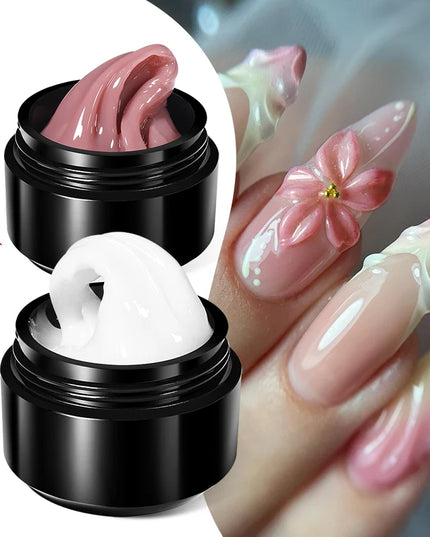 BORN PRETTY 15ml Clear Non Stick Hand Extension Gel 3D Shaping Sculpting Carving Nail Art Solid Hard Gel for Fake Nail