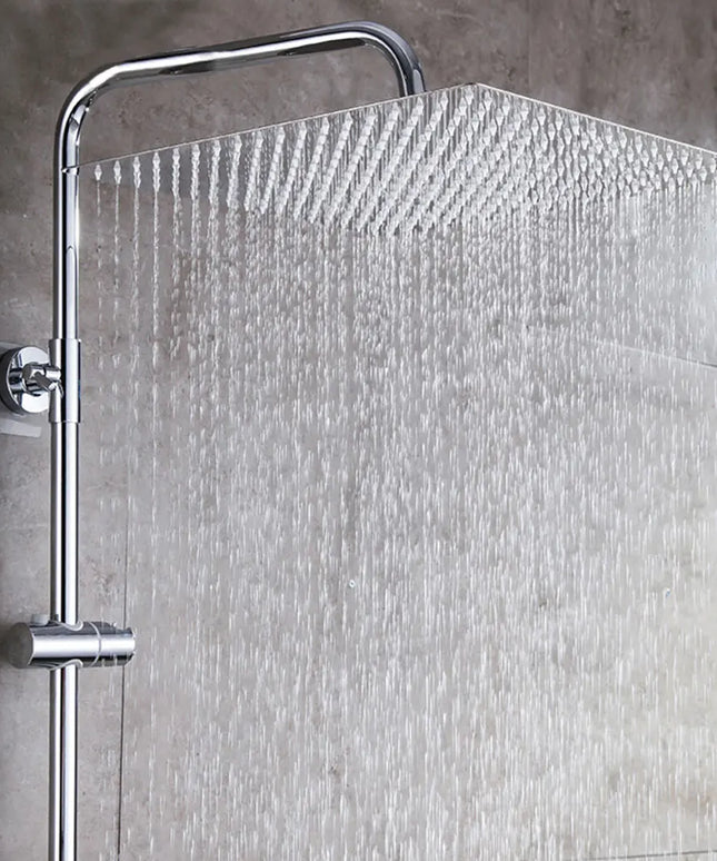 8/10/12 Inch Rainfall Shower Heads Stainless Steel Square Showerhead Ultra Thin Waterfall Shower Head Pressurized Shower Head