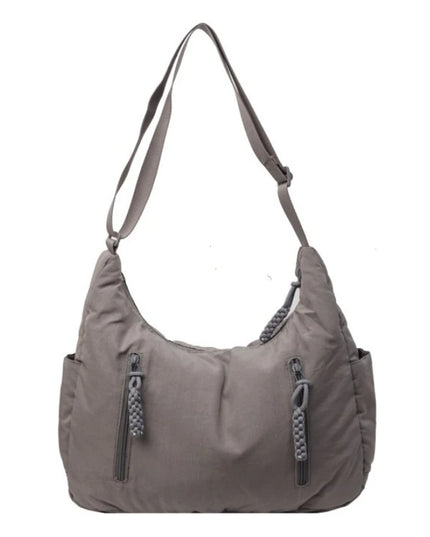 Trendy Women's Soft Cloth Shoulder Bag Solid Color Student 2025 Spring Y2k Casual Style Big Handbags Crossbody Bags for Women