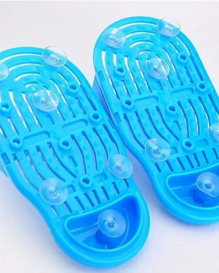 1PC Shower Foot Scrubber Massager Cleaner Spa Exfoliating Washer Wash Slipper Tools Bathroom Bath Foot Brushes Remove Dead Skin