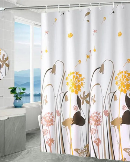 Mildew Proof Shower Curtain High Quality PEVA with 12 Hook Bathroom Curtain 180*150cm Thickened Printed Shower Curtain