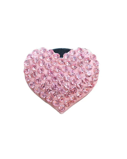 Heart-shaped Car Air Outlet Perfume Clip Rhinestone Car Air Conditioning Air Outlet Perfume Decoration Clip Car Auto Accessories