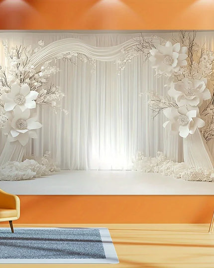 Elegant Tapestry with Stone Wall Design Perfect Wedding Party-Wall Hanging Dorm Bedroom Living Room