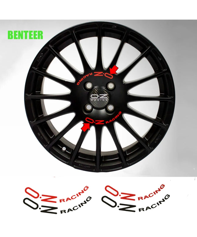 8Pcs OZ Racing Car Wheel Sticker Universal Auto Accessories